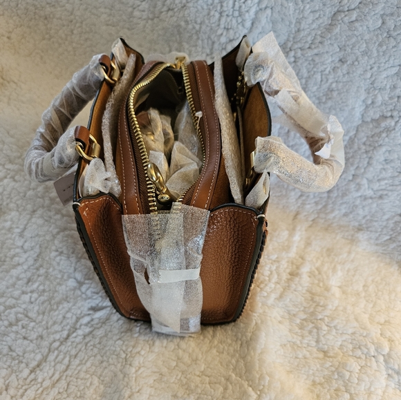 🎀Authentic Coach Rogue 20 With Braid. Pebble Leather/Brass/Burnished Amber✨️ - Picture 12 of 16